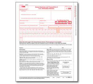 Image for item #89-5100: 1096 Annual Summary