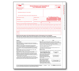 Image for item #89-5100: 1096 Annual Summary