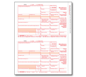 Image for item #89-5110: 1099-MISC Laser Federal Copy A
