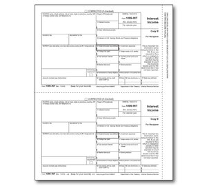 Image for item #89-5121: 1099-INT Laser Recipient Copy B