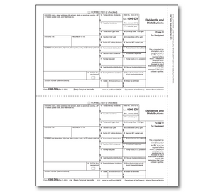Image for item #89-5131: 1099 Laser Dividend Recipient Copy B