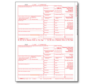 Image for item #89-5325: 1099K Merchant Card Federal Copy A