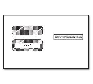 Image for item #89-77771: Double Window Env. for 2-up 1099's - Item: #89-77771