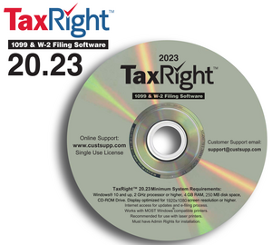 Image for item #92-11014: TaxRight (formerly TFP) 20.23 with E-file (CD-ROM) - Item: #92-11014