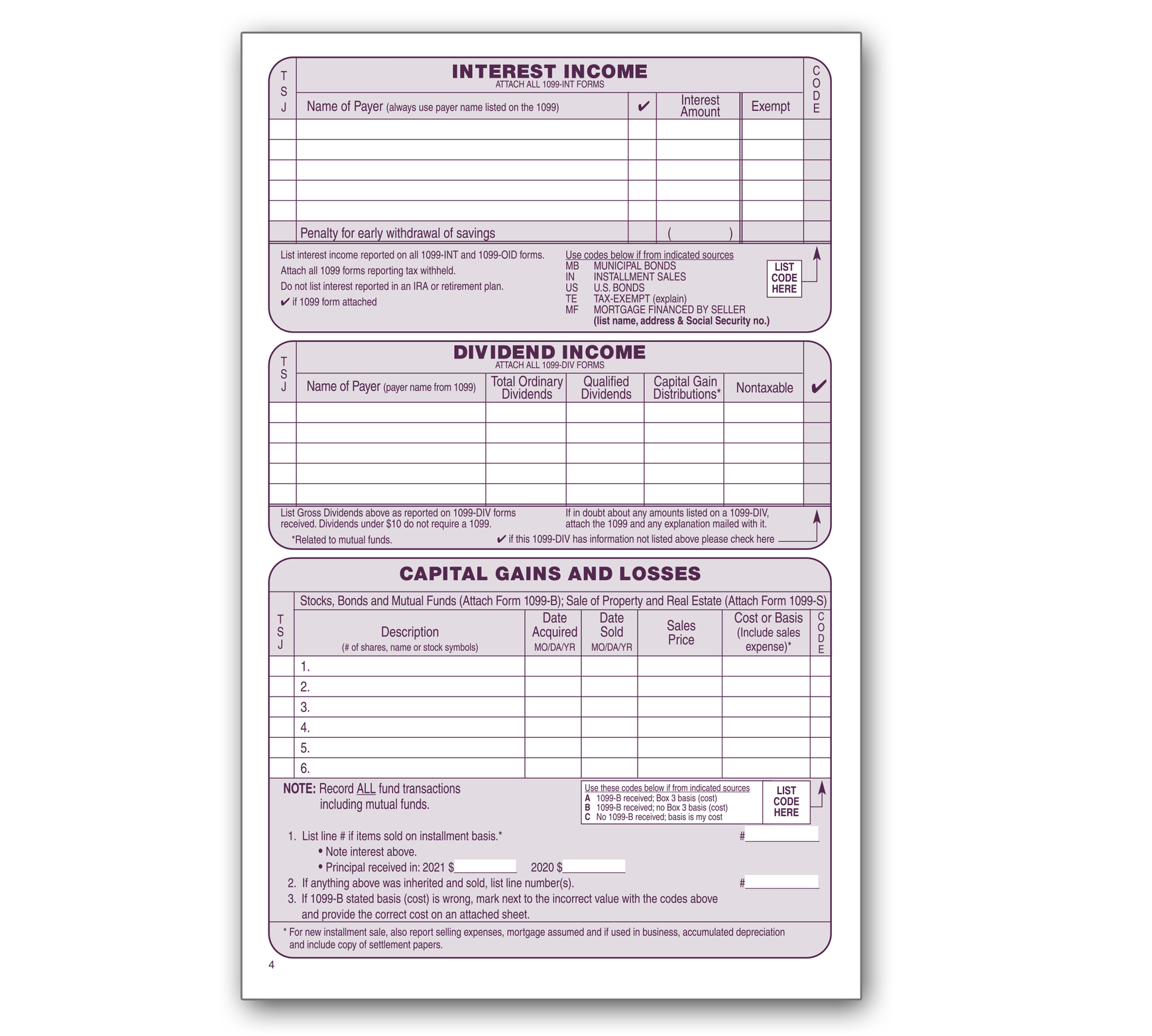 LARGE 2022 Tax Guide And Organizer - Item: #01-200
