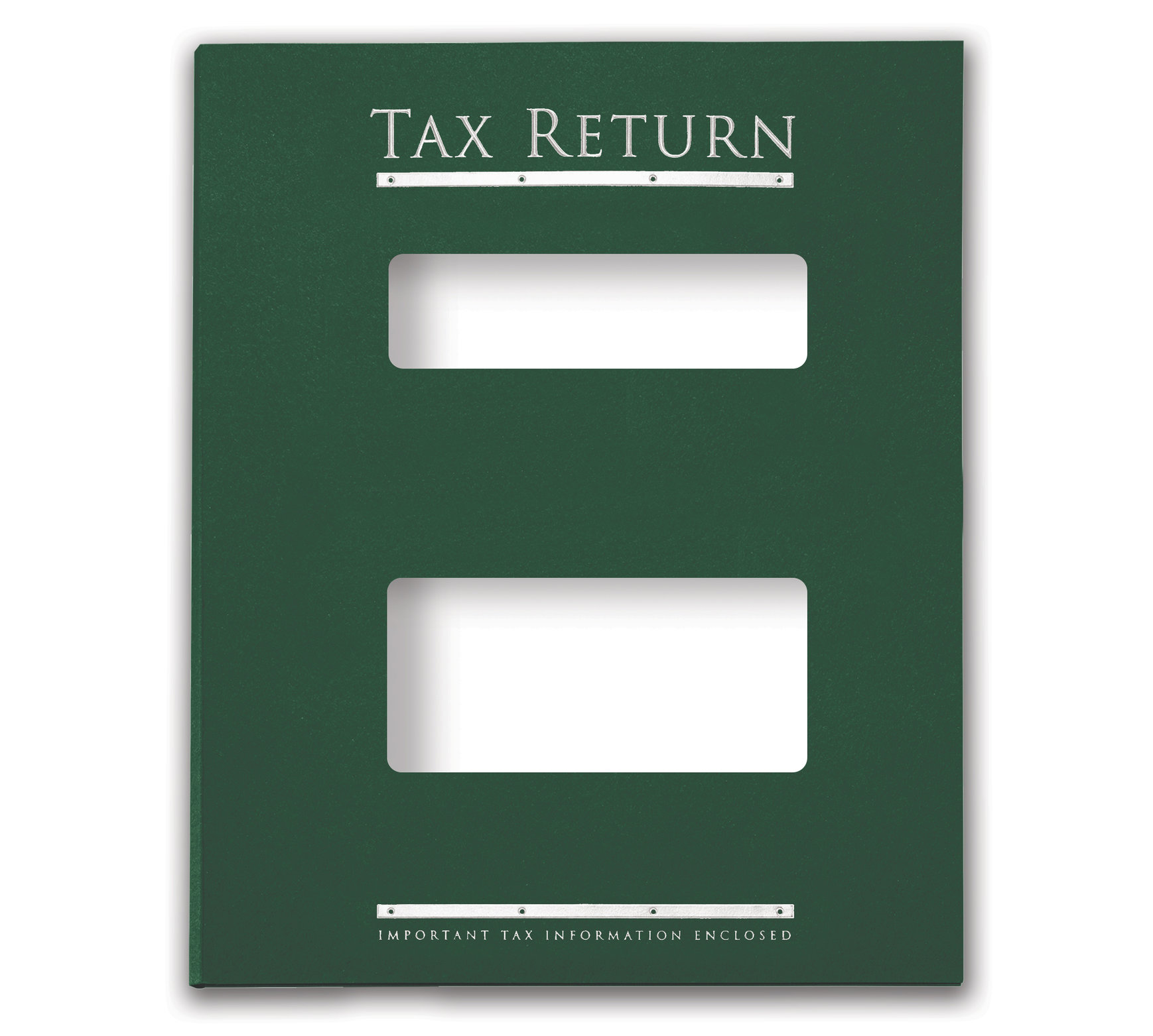 MultiTax Folder Tax Return Embossed and Foil Center Cut Hidden Staple
