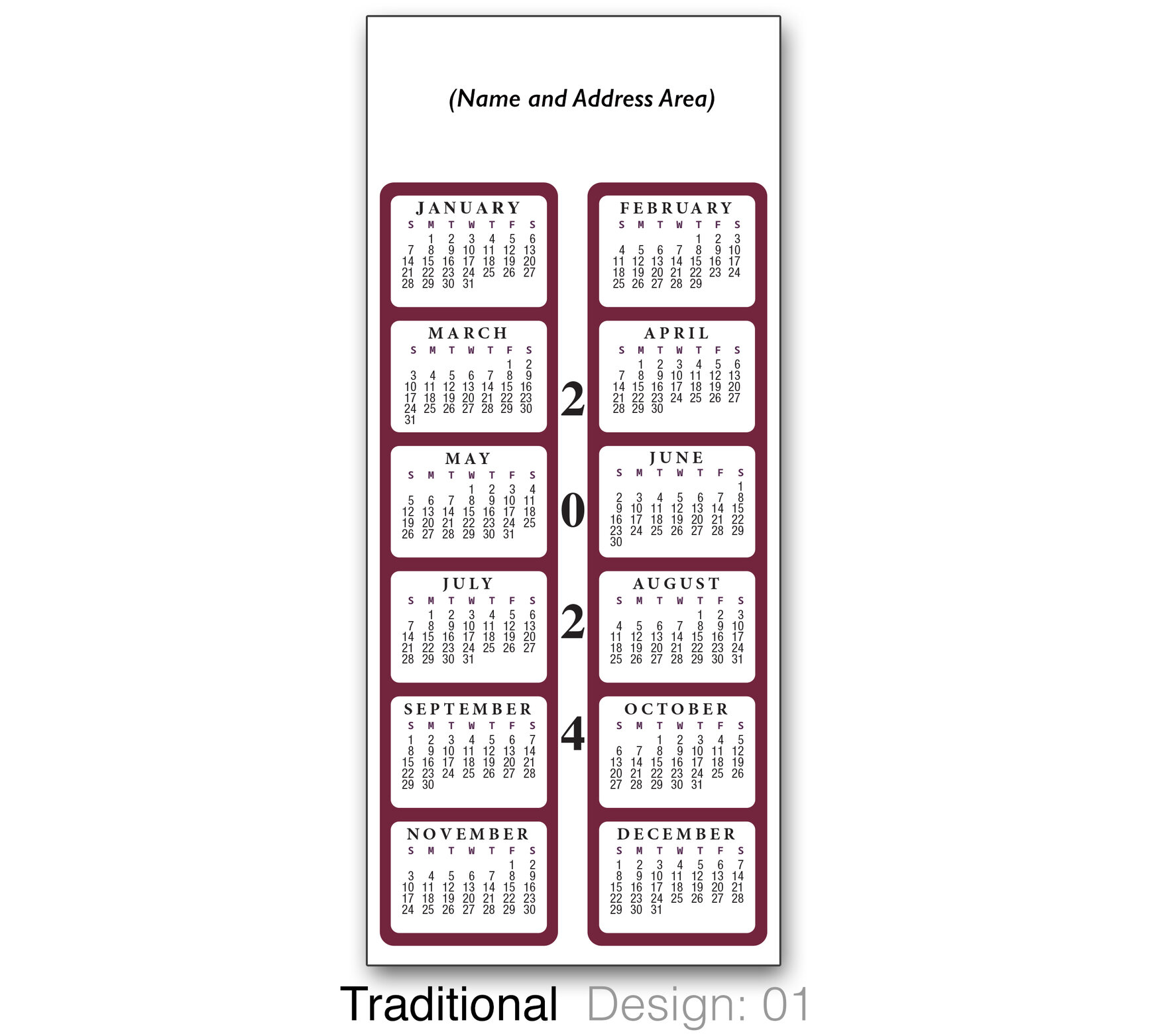 FULL COLOR 2-sided Calendar - Item: #44-051