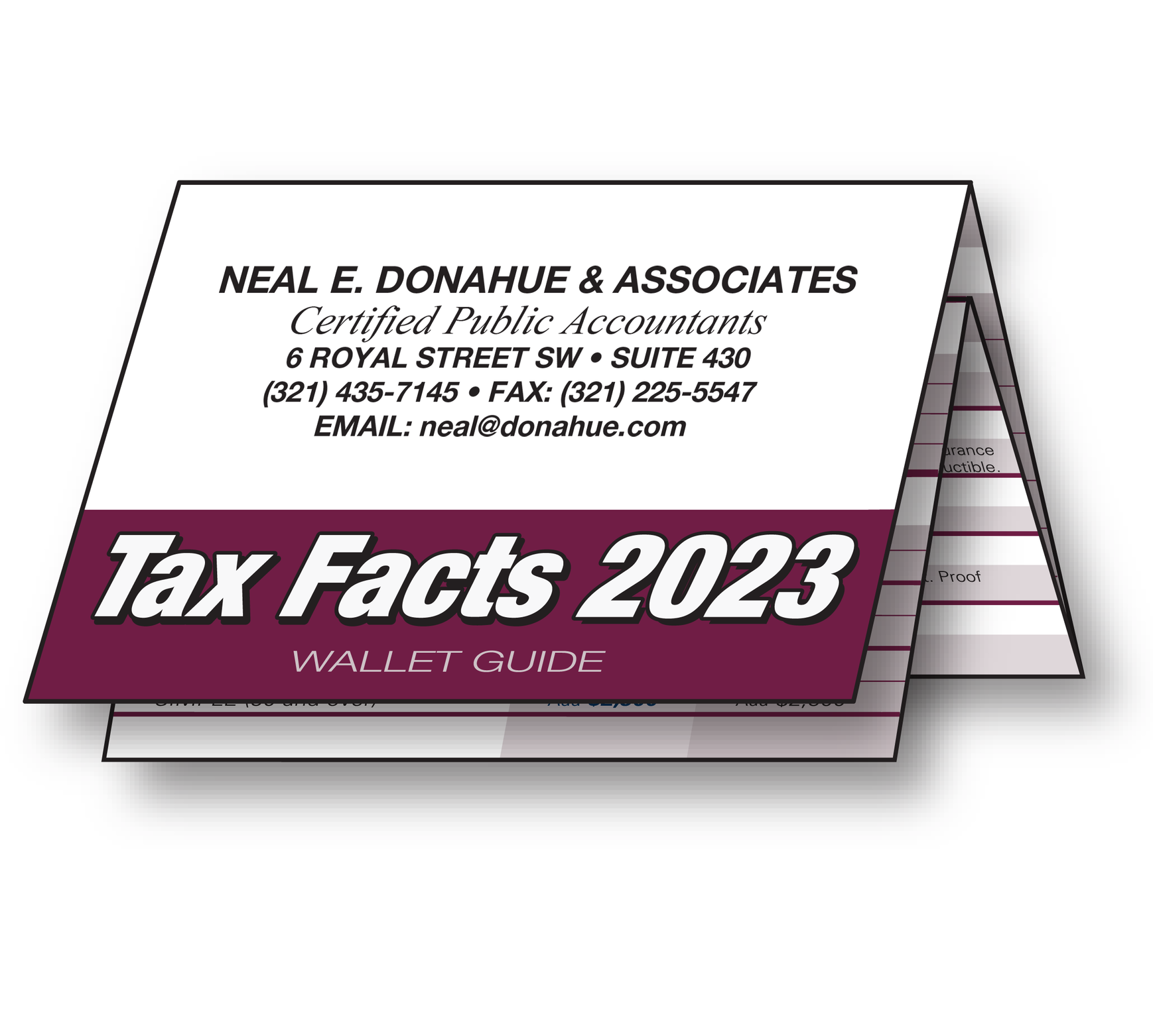Tax Facts Wallet Guide 2023 IMPRINTED Item 44101