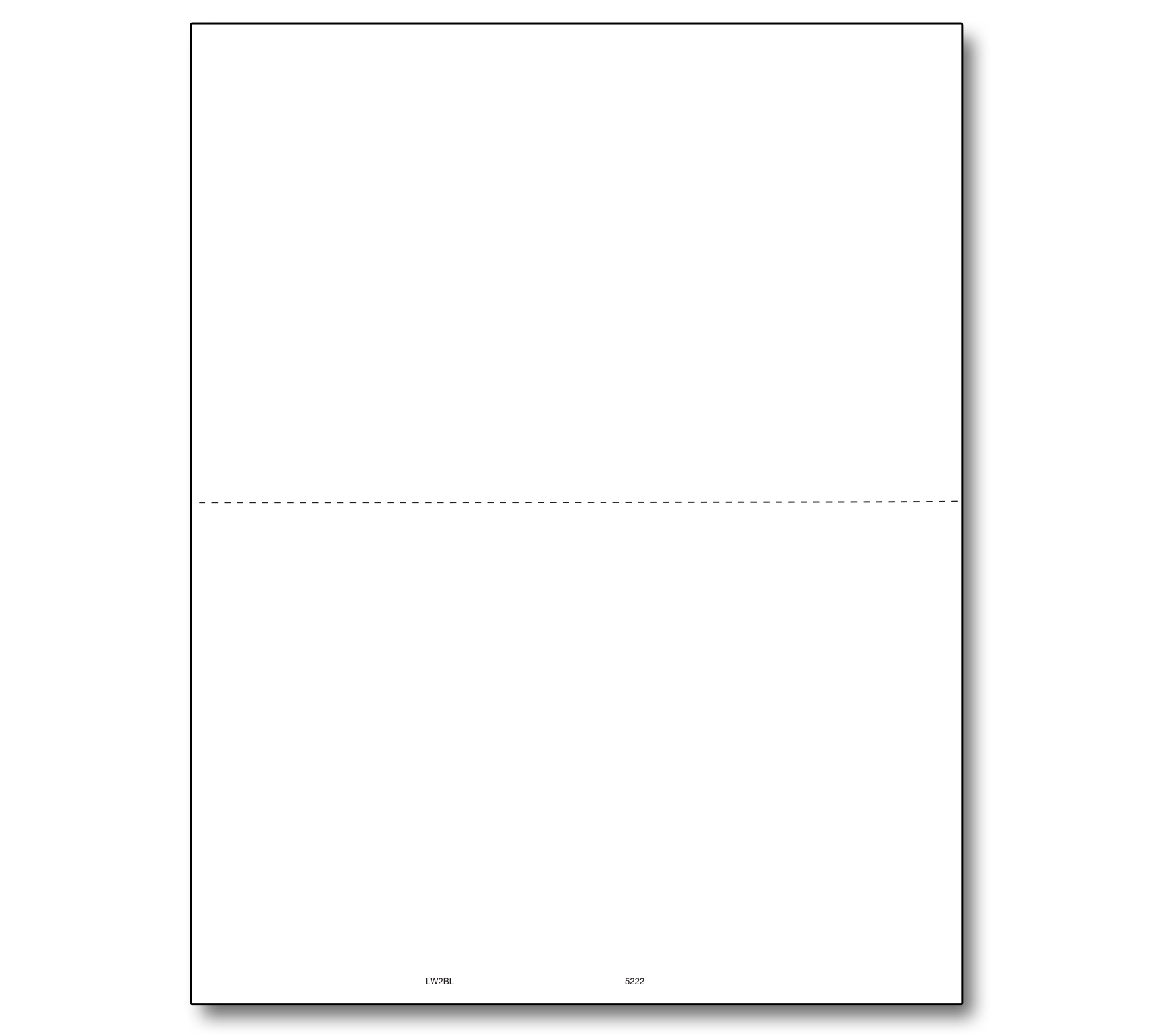 W-2 2-up Blank copy (with Backer) - Item: #82-5222
